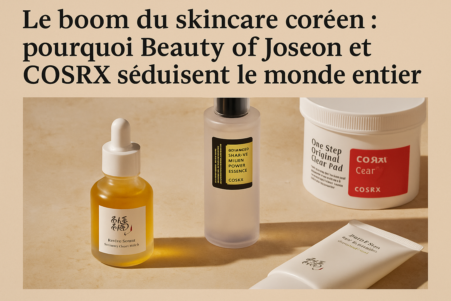 Le boom du skincare coréen : pourquoi Beauty of Joseon et COSRX séduisent le monde entier ?